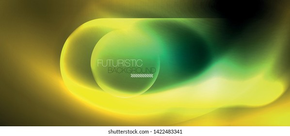 Neon glowing techno lines, hi-tech futuristic abstract background template, vector