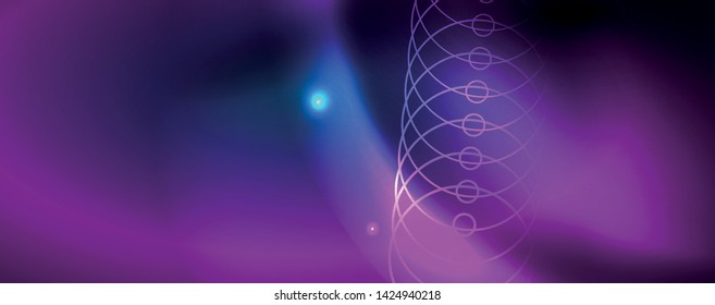 Neon glowing techno lines, hi-tech futuristic abstract background template