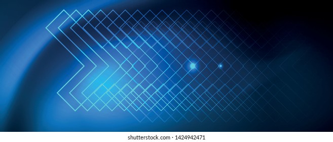 Neon glowing techno lines, hi-tech futuristic abstract background template