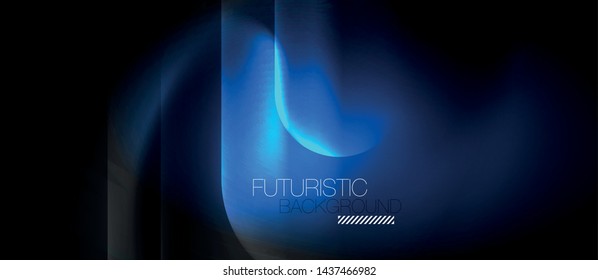 Neon glowing techno lines, hi-tech futuristic abstract background template, vector