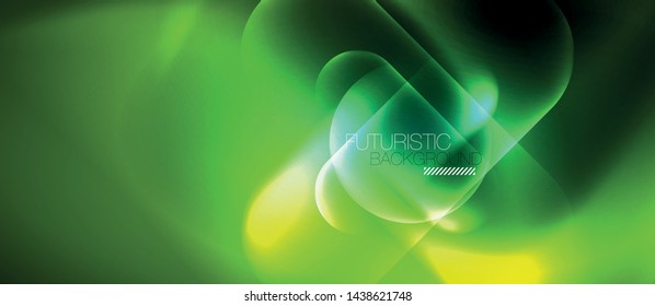Neon glowing techno lines, hi-tech futuristic abstract background template, vector