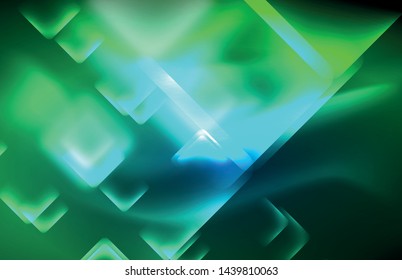 Neon glowing techno lines, hi-tech futuristic abstract background template with square shapes and lines