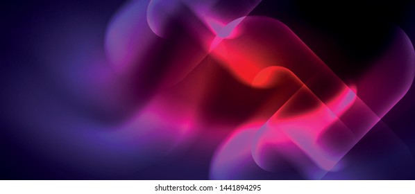 Neon glowing techno lines, hi-tech futuristic abstract background template, vector
