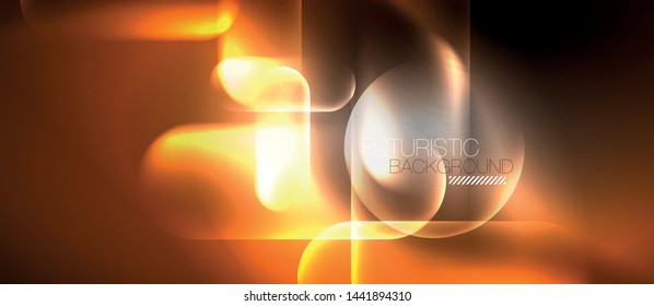 Líneas tecno brillantes de neón, plantilla de fondo abstracto de alta tecnología futurista, vector