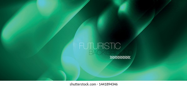 Líneas tecno brillantes de neón, plantilla de fondo abstracto de alta tecnología futurista, vector