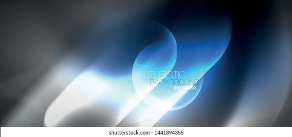 Neon glowing techno lines, hi-tech futuristic abstract background template, vector
