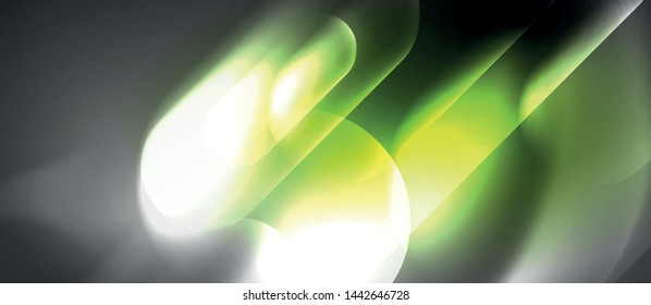 Neon glowing techno lines, hi-tech futuristic abstract background template, vector
