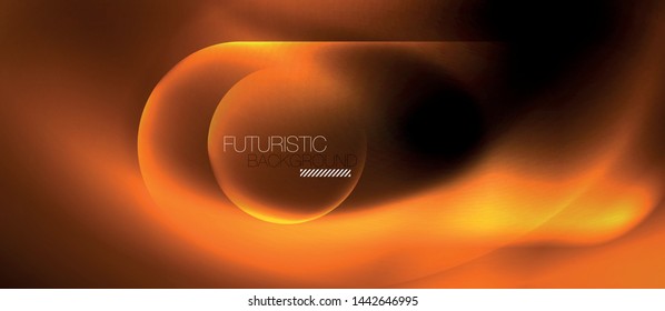 Neon glowing techno lines, hi-tech futuristic abstract background template, vector
