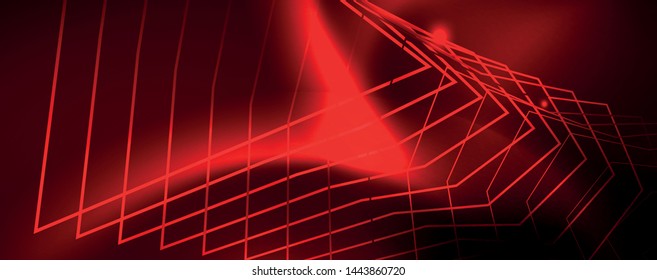 Neon glowing techno lines, hi-tech futuristic abstract background template