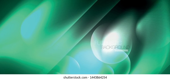 Neon glowing techno lines, hi-tech futuristic abstract background template, vector