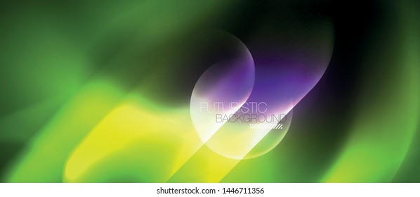 Neon glowing techno lines, hi-tech futuristic abstract background template, vector