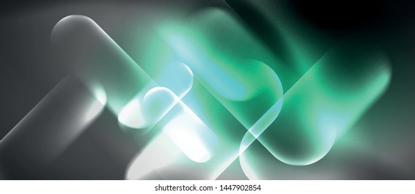 Neon glowing techno lines, hi-tech futuristic abstract background template, vector