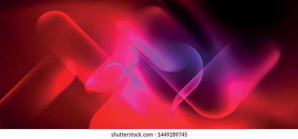 Neon glowing techno lines, hi-tech futuristic abstract background template, vector