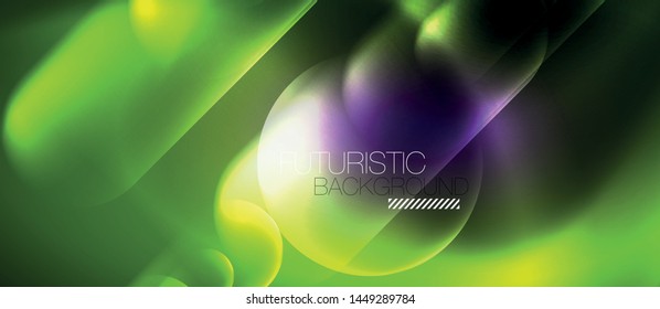 Líneas tecno brillantes de neón, plantilla de fondo abstracto de alta tecnología futurista, vector