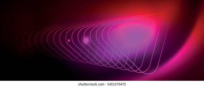 Neonleuchtende Techno-Linien, futuristisch-abstrakte High-Tech-Hintergrundvorlage
