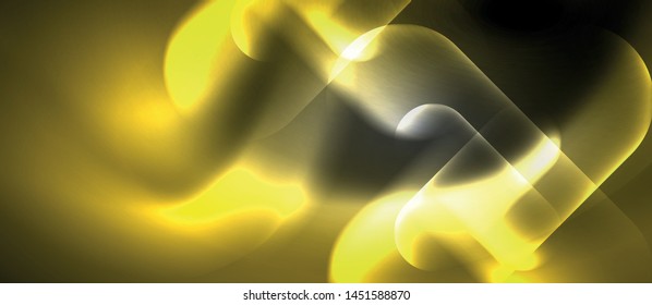 Neon glowing techno lines, hi-tech futuristic abstract background template, vector