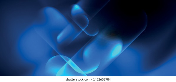 Neon glowing techno lines, hi-tech futuristic abstract background template, vector