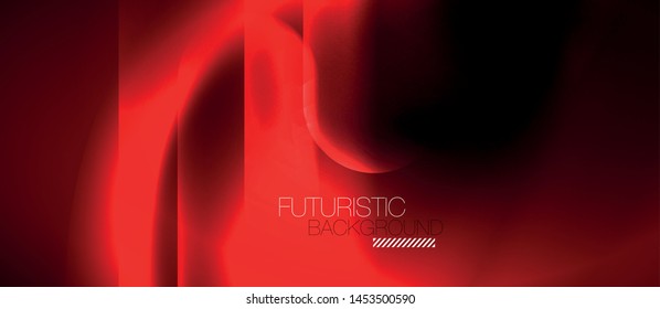 Neon-glühende Techno-Linien, futuristisch-abstrakte High-Tech-Hintergrundvorlage, Vektorgrafik