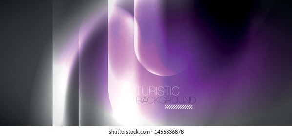Neon glowing techno lines, hi-tech futuristic abstract background template, vector