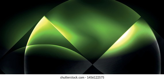 Líneas tecno brillantes, fondo abstracto futurista de alta tecnología. Plantilla con formas abstractas en el espacio oscuro, ilustración vectorial