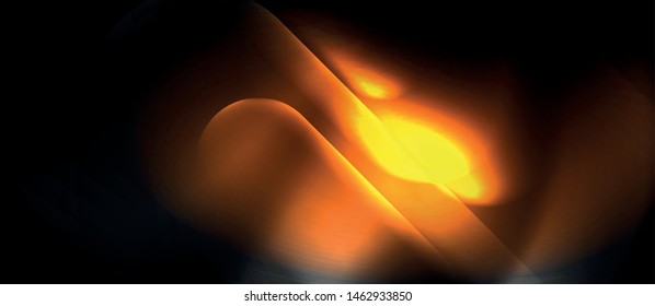 Neon glowing techno lines, hi-tech futuristic abstract background template, vector