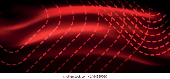 Neonleuchtende Techno-Linien, futuristisch abstrakte High-Tech-Hintergrundvorlage mit quadratischen Formen, Vektordesign