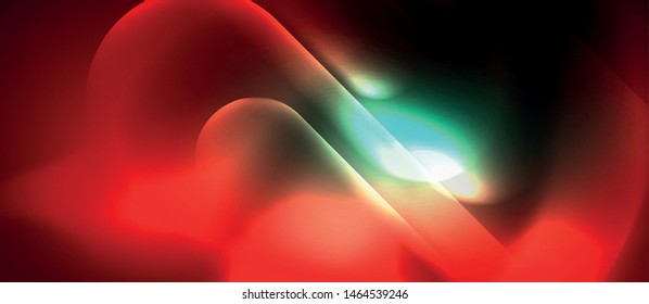 Neon glowing techno lines, hi-tech futuristic abstract background template, vector