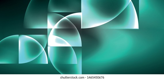 Líneas tecno brillantes, fondo abstracto futurista de alta tecnología. Plantilla con formas abstractas en el espacio oscuro, ilustración vectorial
