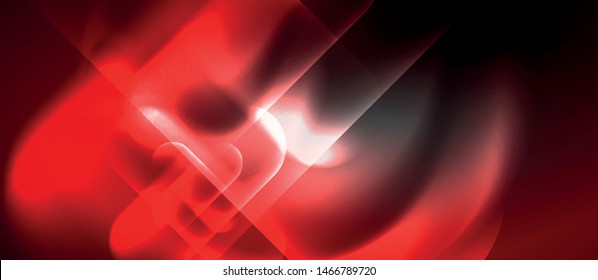 Neon glowing techno lines, hi-tech futuristic abstract background template, vector