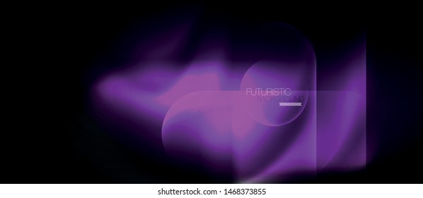 Líneas tecno brillantes de neón, plantilla de fondo abstracto de alta tecnología futurista, vector