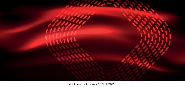 Líneas tecno brillantes de neón, plantilla de fondo abstracto de alta tecnología futurista con formas cuadradas, diseño vectorial