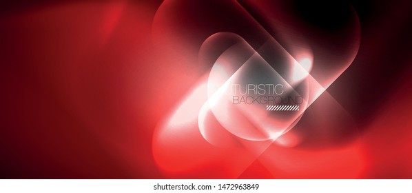 Neon glowing techno lines, hi-tech futuristic abstract background template, vector