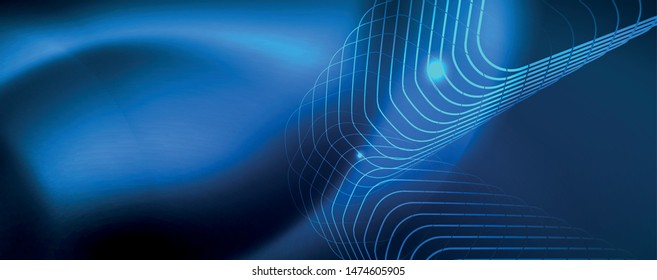 Neon glowing techno lines, hi-tech futuristic abstract background template