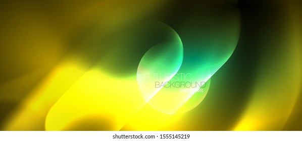 Neon glowing techno lines, hi-tech futuristic abstract background template, vector