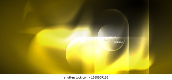 Líneas tecno brillantes de neón, plantilla de fondo abstracto de alta tecnología futurista, vector