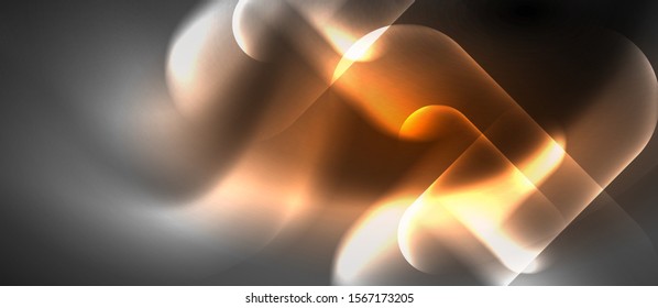 Neon glowing techno lines, hi-tech futuristic abstract background template, vector