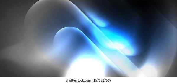 Neon glowing techno lines, hi-tech futuristic abstract background template, vector