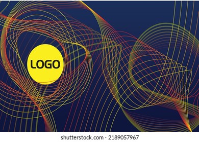 Líneas tecno brillantes neón, plantilla de fondo abstracto de alta tecnología futurista con formas cuadradas, vector