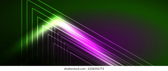 Líneas tecno brillantes, plantilla de fondo abstracto de alta tecnología futurista. Ilustración vectorial de papel tapiz, banner, fondo, folleto, catálogo, cubierta, volante