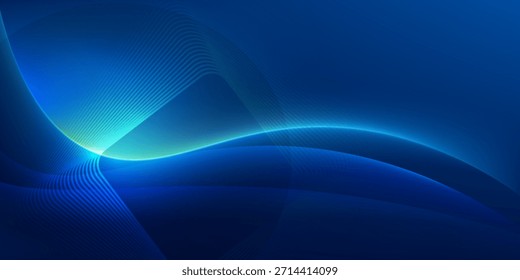 Líneas techno brillantes de neón, Plantilla de fondo abstracta futurista de alta tecnología con Formas cuadradas