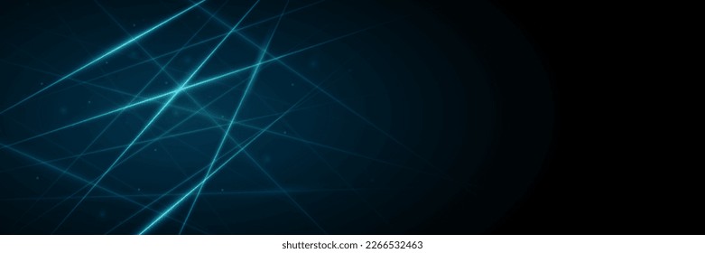 Líneas tecno brillantes de neón, líneas abstractas de luz.