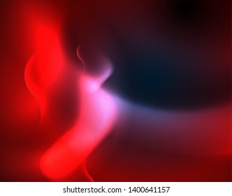 Neon glowing techno wave lines, blue hi-tech futuristic abstract background template