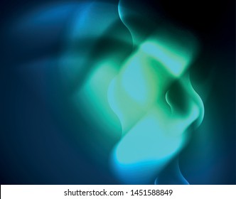 Neon glowing techno wave lines, blue hi-tech futuristic abstract background template