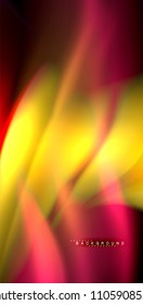 Neon glowing wave, magic energy and light motion background. Vector illustration