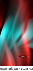 Neon glowing wave, magic energy and light motion background. Vector illustration