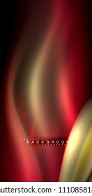 Neon glowing wave, magic energy and light motion background. Vector illustration