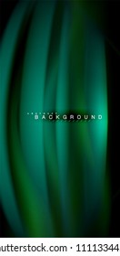 Neon glowing wave, magic energy and light motion background. Vector illustration