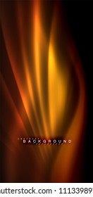 Neon glowing wave, magic energy and light motion background. Vector illustration