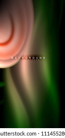 Neon glowing wave, magic energy and light motion background. Vector illustration