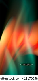Neon glowing wave, magic energy and light motion background. Vector illustration